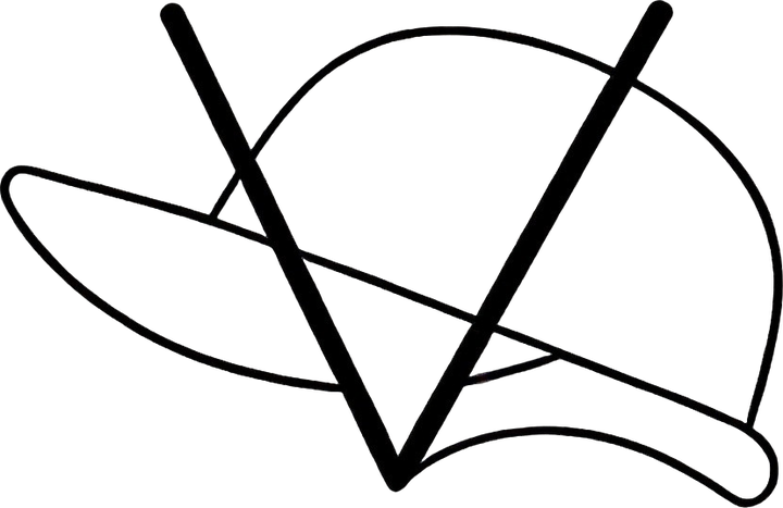 WELE CAPS logo — line-drawn cap mark